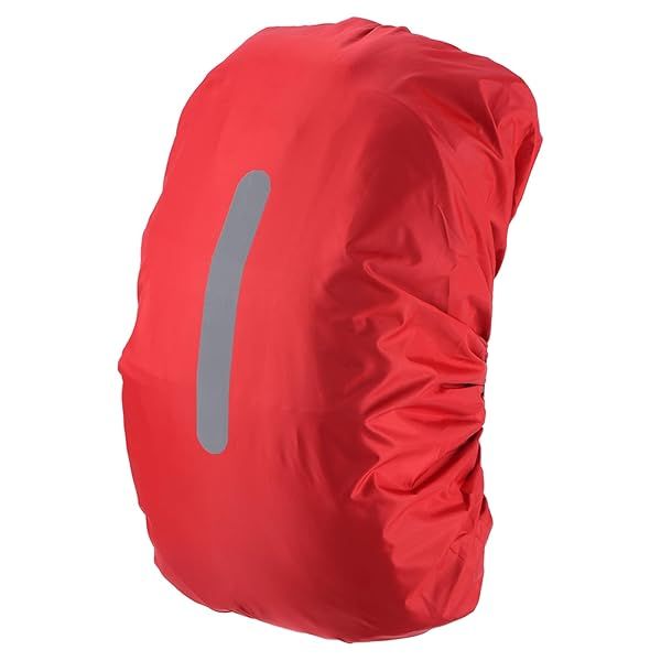 PATIKIL 65-75L Waterproof Backpack Rain Cover, Non-Slip Backpack Cover with Vertical Reflective Strap Stay Dry for Hiking, Camping, Hunting, XL, Red