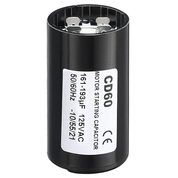 PATIKIL Motor Start Capacitor, 161-193uF Mfd 125V 50 60Hz CD60 Run Capacitor for Electric Motor Starts