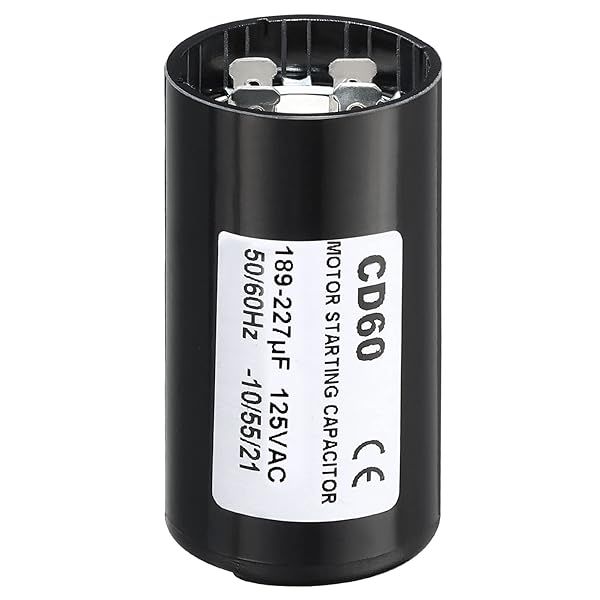 Patikil Motor Start Capacitor, 189-227uF Mfd 125V 50 60Hz CD60 Run Capacitor