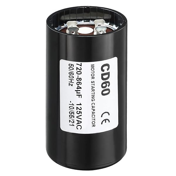 PATIKIL Motor Start Capacitor, 720-864uF Mfd 125V 50 60Hz CD60 Run Capacitor for Electric Motor Starts