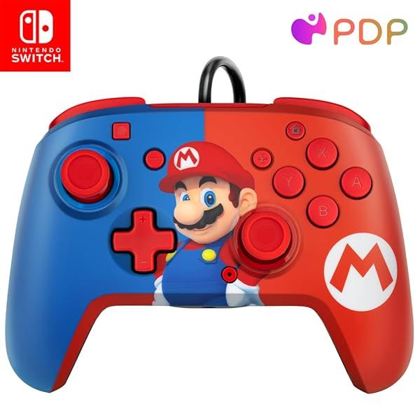 Buy PDP REMATCH Enhanced Wired Nintendo Switch Pro Controller - Customizable Gamepad for Switch Lite/OLED, Super Mario Design