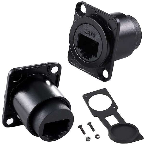 Buy PENGLIN 2PCS RJ45 Panel Mount Coupler - Shielded CAT6/CAT5E Female to Female LAN Connector