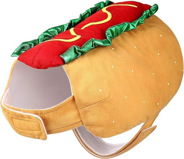 POPETPOP Hot Dog Pet Costume - Funny Hoodie for Dogs & Cats | Halloween & Christmas Apparel for Puppies & Kittens - Size M