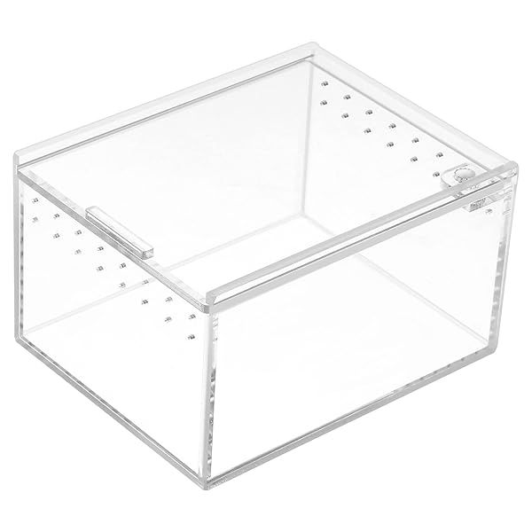 POPETPOP Reptile Breeding Box Transparent Feeding Container Aquarium Tank for Snakes Turtles and Lizards Ideal Terrarium Habitat