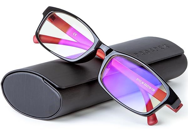PROSPEK Blue Light Reading Glasses for Men and Women 1.25 with Blue Light Protection and Anti Eyestrain Clear Lens