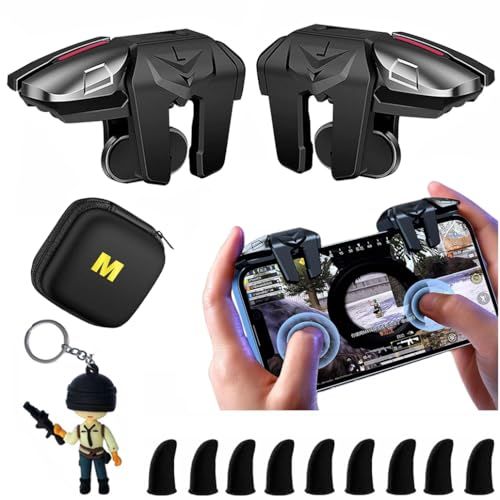 Mikirini PUBG Mobile Triggers 13 in 1 Combo, 4 Gaming Triggers Mobile Phone Game Controller for PUBG Knives Out Call of Duty Rules of Survival, Aim