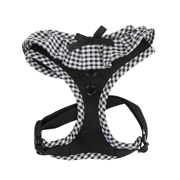 PUPPIA Vivien Dog Harness No Pull No Choke Adjustable Walking Training for Small Dogs Black Large All Season