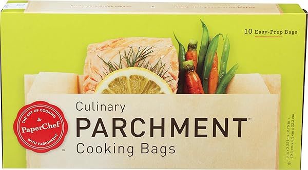 PaperChef Culinary Parchment Cooking Bags - 10-Count for Easy, Healthy Cooking