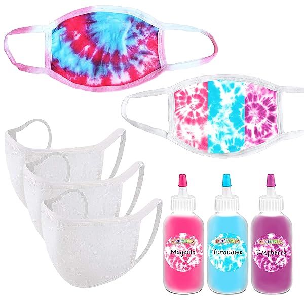 DIY Cotton Candy Tie Dye Mask Kit - Perfectware PW Essentials for Back to School Fun!