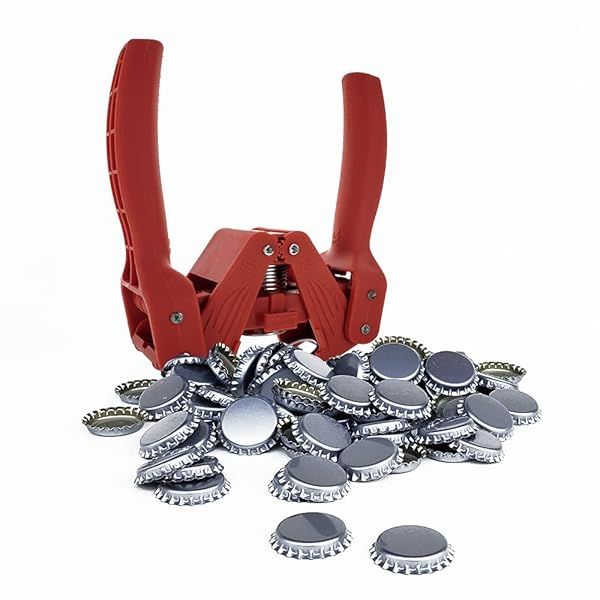 Buy Perrysbrewer 0B-CVJH-525B Bottle Capper Set - Includes 55 Silver Caps for Home Brewing