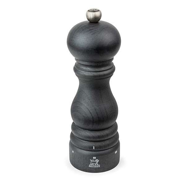 Peugeot Paris u'Select Manual Pepper Mill - Adjustable Beechwood Grinder in Graphite Finish
