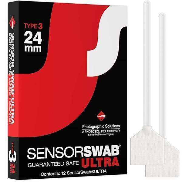 Sensor Swab Ultra 24mm - Best Digital Camera Cleaner for Full Frame & Mirrorless Sensors (Pack of 12)