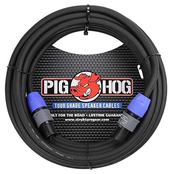 Pig Hog PHSC25SPK 25ft High Performance 14 Gauge speakON Speaker Cable - Durable & Reliable Sound Quality