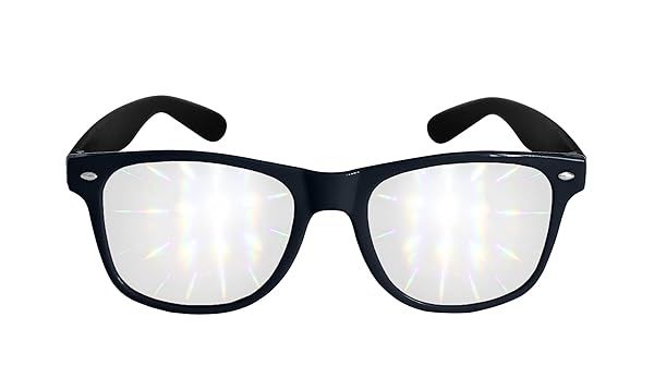 Plastic Diffraction Glasses Black for Rave Accessories Enhance Your Experience