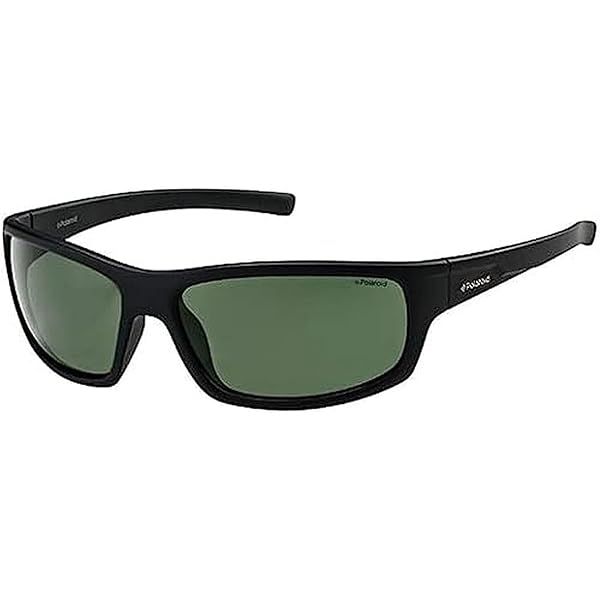 Polaroid P8411 Black/Green Polarized Sunglasses for Men - Stylish 63/16/128 Fit