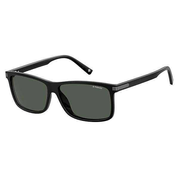 Shop Polaroid Men's PLD 2075/S/X Rectangular Sunglasses - Black Polarized Gray, 59mm, Stylish & Durable