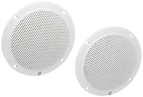 Poly Planar 5 Inch Round Flush Mount Marine Speakers Pair for Superior Sound Quality