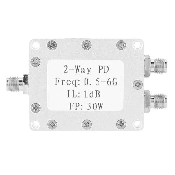 Power Splitter 2 Way Power Divider 0.5 to 6GHz 30W Low Loss Module for Efficient Signal Distribution