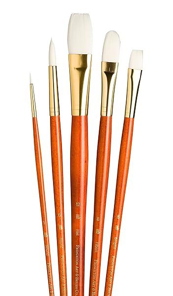 Princeton RealValue Paintbrush Set: Round, Bright, Filbert & Flat - Perfect for Artists!