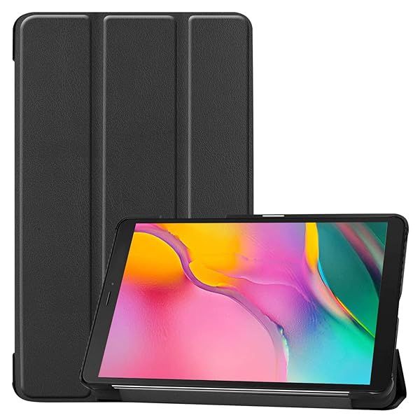 ProCase Slim Case for Galaxy Tab A 8 inch 2019 T290 T295 Light Cover Trifold Stand Hard Shell Folio Case Black
