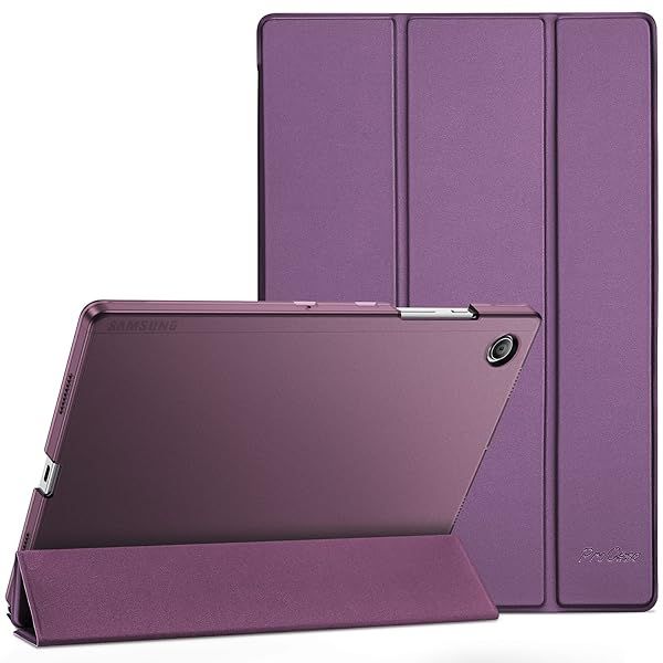 ProCase Smart Case for Galaxy Tab A8 10.5 Slim Stand Hard Back Shell Protective Cover Purple 2022 Model SM-X200 X205 X207