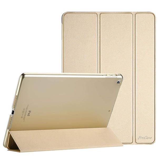 ProCase Ultra Slim Lightweight iPad Case 9.7 Inch 2017 Smart Cover with Translucent Back Auto Sleep Wake Feature Gold