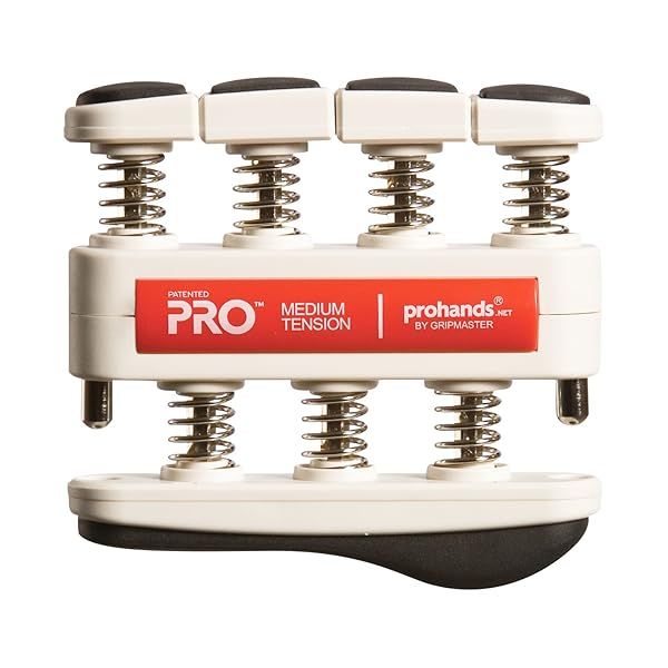 Prohands PRO Hand Exerciser: Boost Grip Strength with Spring-Loaded Finger Isolation (7 lb Medium Tension, Red-Pro)