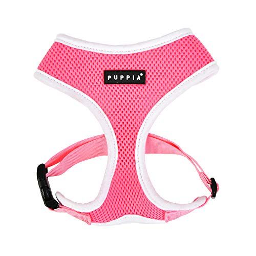 Puppia Soft Harness II Pink XL Comfortable and Stylish Dog Harness for Easy Walks
