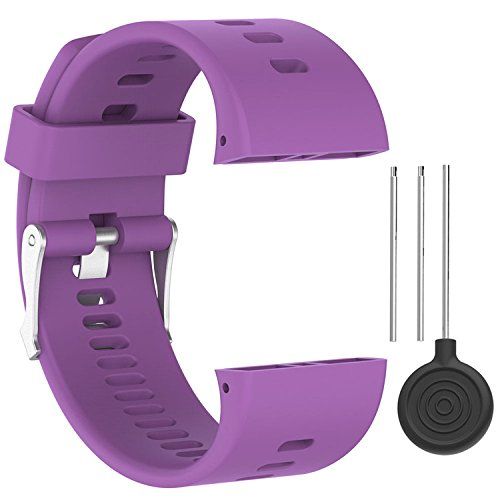 QGHXO Soft Adjustable Silicone Replacement Band for Polar V800 Comfortable Wrist Watch Strap No Tracker Included