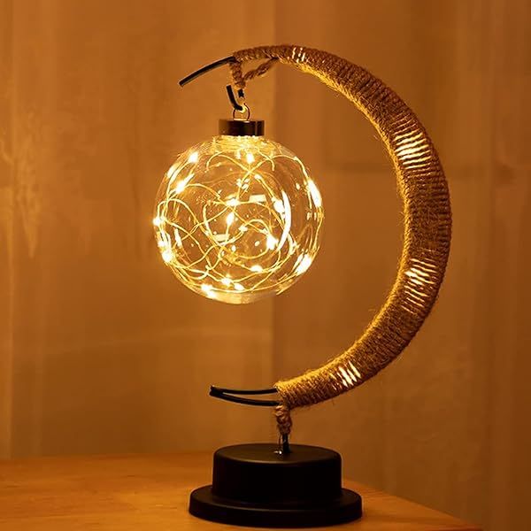 QING PU2021 Enchanted Lunar Lamp Night Light Moon Galaxy Hanging Magic Christmas Decorative Home Gift