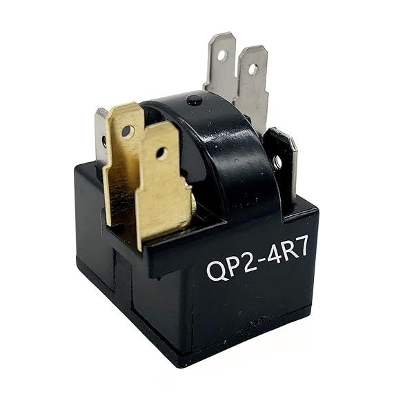 QP2-4R7 Start Relay for Whirlpool, Vissani, Danby & More - 6 Pin PTC Ohm Compressor Replacement