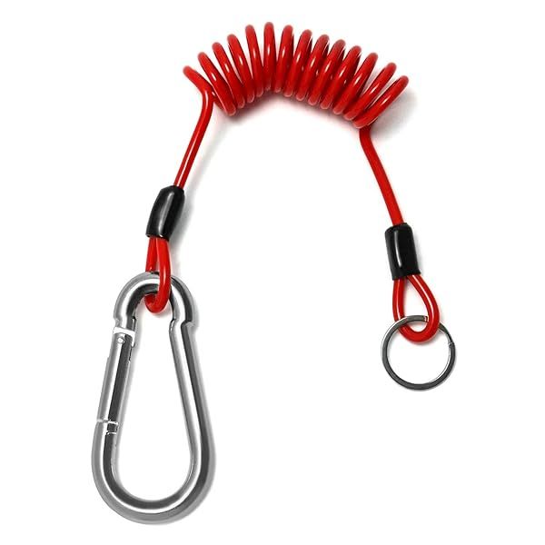 QWORK 1.2m x 5mm Safety Cable for Trailer Brake and Emergency Towing Camper Coiled Cable