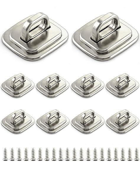 QWORK Laptop Cable Lock Anchor, 10 Pack Steel Desk Mount Anchor Accessory, Security Anchor Base Plate for Laptop Cable Locks, for Keyed or