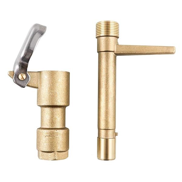 QWORK Quick Coupling Valve Key Set 3/4 Inch Brass Coupler Valves Irrigation Tool for Yard
