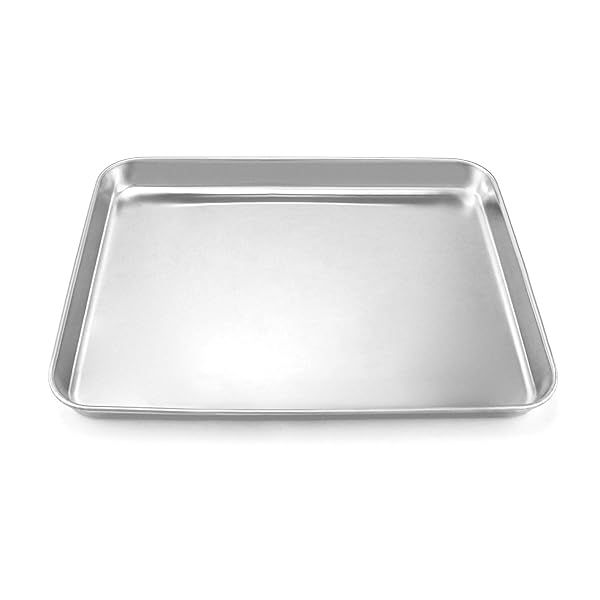QWORK Stainless Steel Surgical Tray for Medical Instruments and Tattoo Supplies 12 3/16 x 9 7/16 x 1 inch 1 Pack