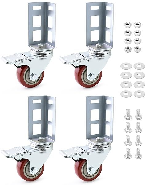 QWORK Storage Rack Caster Wheels, 4 Pack 3