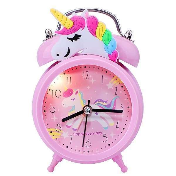 QearFun Unicorn Alarm Clock for Kids: Cute, Silent, & Loud - Perfect Gift for Girls' Bedrooms!