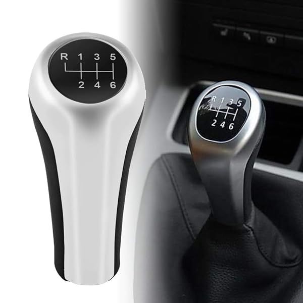 Qiilu Manual Gear Knob 6 Speed Shift Knob for BMW E30 E32 E36 E46 E39 E34 Z3 E90 E91 E92 X1 X3 X5 Gear Shifter Lever Stick