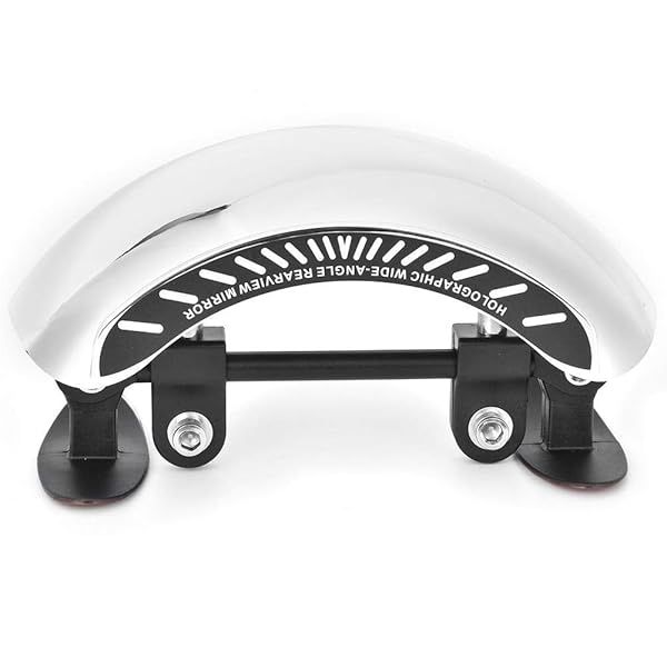 Qiilu Motorcycle Rearview Mirror 180 Degree Wide Angle Safety Blind Spot Side Mirror for Cruiser Sport Bike and Scooter