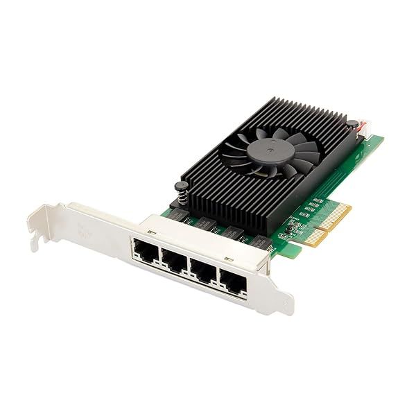 Quad 25 Gigabit Ethernet PCI-E Network Expansion Card RJ45 LAN Adapter Low Profile Bracket SY-PEX24086 for High Speed Connectivity