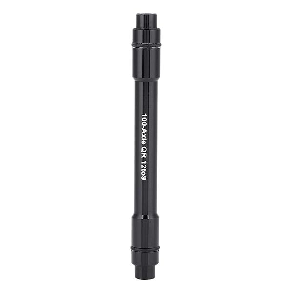 Quick Release Thru Axle Adapter: 12mm to 9mm Fork Mount for Bikes - Black