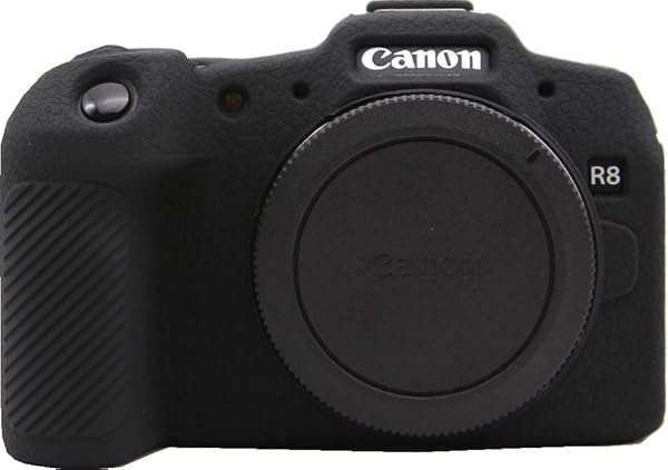 R8 Camera Case: BMAOLLONGB Lightweight Silicone Skin for Canon EOS R8 - Durable Protection in Black