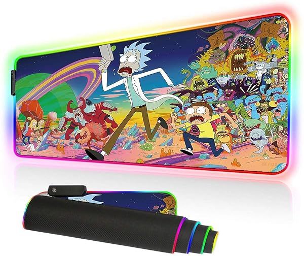 RGB Mouse Pad - Imegny Large Extended Soft LED Mat with 7 Lighting Modes | 900x400mm (35.4x15.7in)