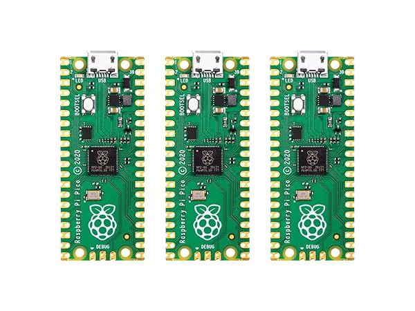 Raspberry Pi Pico Flexible Microcontroller Board RP2040 Dual-core ARM Cortex M0 Plus Processor Pack of 3