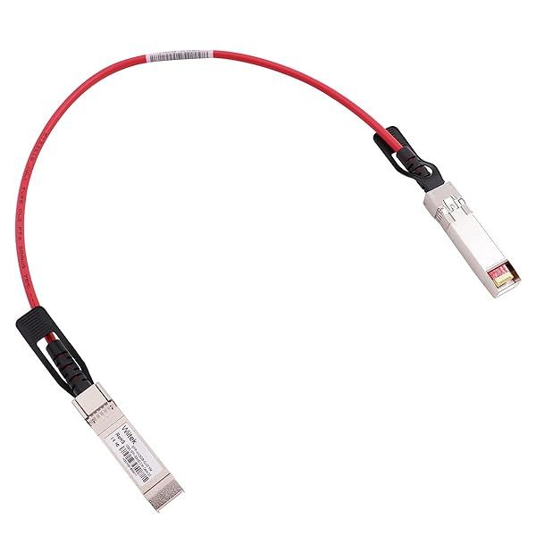 Red 0.5m 10G SFP+ DAC Twinax Cable Compatible with Cisco Ubiquiti Mellanox Mikrotik Netgear Supermicro 10Gbase-CU SFP+ Copper Cable