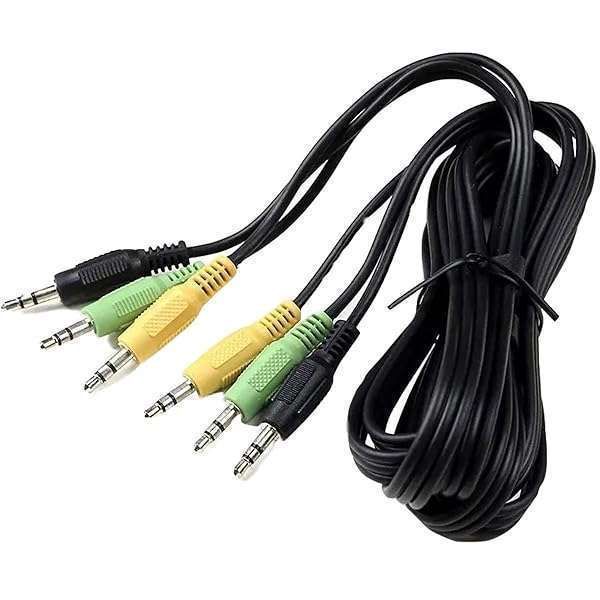 5FT Color Coded 3.5mm TRS Stereo Mini Jack Audio Cable for Logitech 5.1 Speakers Z-5500, Z-5450, Z-5400 & More