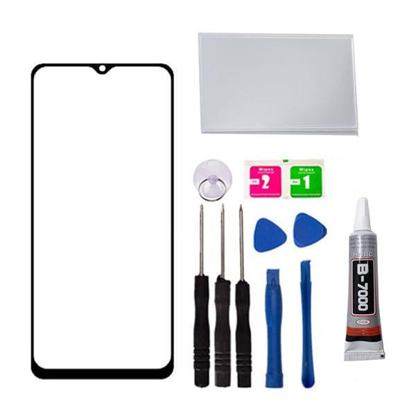 Replacement Repair Front Outer Glass Lens Cover Screen for Samsung A14 5G SM-A146 A22 5G with OCA Tape Tool (No LCD Touch ? Digitizer)