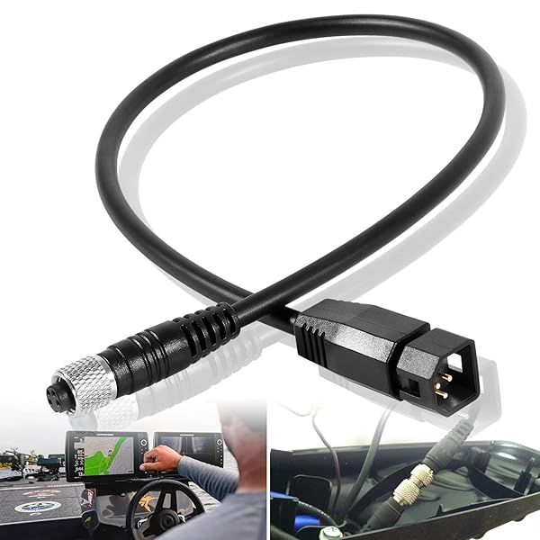Replacement for 1852068 MKR-US2-8 7-Pin Transducer Adapter Cable, Compatible with Humminbird Fish Finder and Minn Kota Universal Sonar 2 (US2)