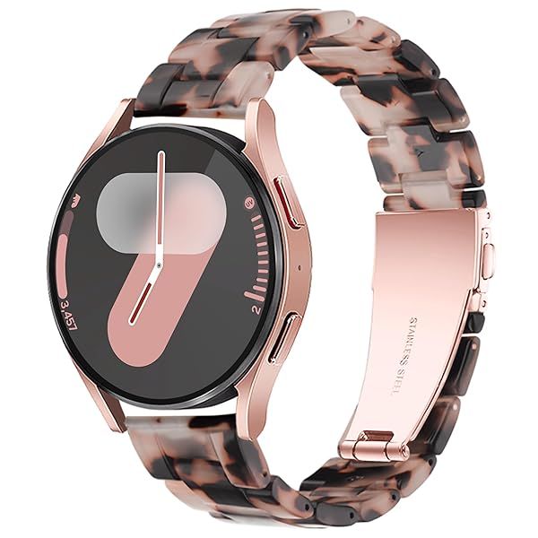 Resin Bands Compatible with Samsung Galaxy Watch 7 FE 6 5 40mm 44mm Pro 45mm,Galaxy Watch 4 40 44mm,Galaxy Active 2 40 44mm,20mm Band for Galaxy