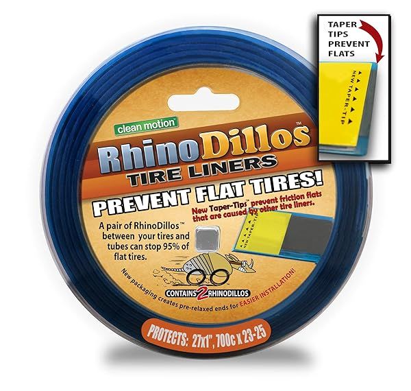 Rhinodillos ORANGE Bicycle Tire Liners 700x23-25c: Ultimate Flat Prevention Solution
